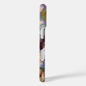 Buntes Buntglas iPhone Case Lila Blume (Rückseite / Rechts)