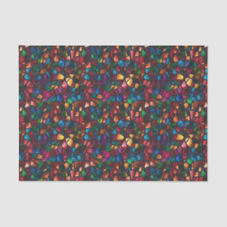 Buntes Buntglas-Mosaik-Dekupierpapier Seidenpapier