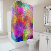 Buntes Buntglas-Muster Duschvorhang (Beispiel)