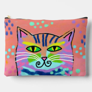 Buntes Calico-Katzen-Abstraktkunst Zubehörtasche