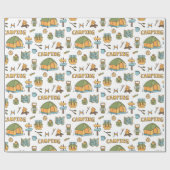 Buntes Campings-Gang-Muster-Verpackungs-Papier Geschenkpapier (Flach)
