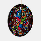 buntes cat2 keramik ornament (Rechts)