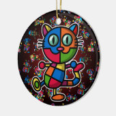 buntes cat2 keramik ornament (Links)