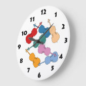 Buntes Cello Große Wanduhr (Winkel)