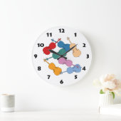 Buntes Cello Große Wanduhr (Zuhause)
