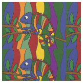 Buntes Chamäleon-abstraktes Kunst-Gewebe Stoff (Nahaufnahme)