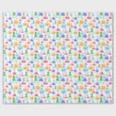 Buntes Chemie-Flaschen-Muster Geschenkpapier (Flach)