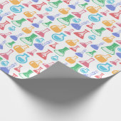 Buntes Chemie-Flaschen-Muster Geschenkpapier (Ecke)