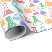 Buntes Chemie-Flaschen-Muster Geschenkpapier (Rolleneckpunkt)