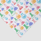 Buntes Chemie-Flaschen-Muster Seidenpapier (Ausschnitt)