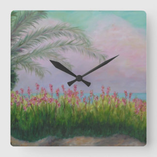 BUNTES CLEARWATER, FLORIDA-Wanduhr Quadratische Wanduhr
