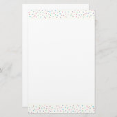 Buntes Confetti-Grenzbriefpapier Briefpapier (Vorne/Hinten)