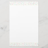 Buntes Confetti-Grenzbriefpapier Briefpapier (Vorderseite)