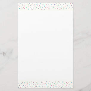 Buntes Confetti-Grenzbriefpapier Briefpapier