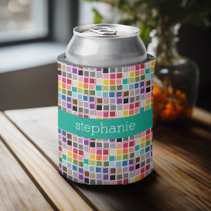 Buntes Confetti-Rosa-Limoner grüner individueller Dosenkühler