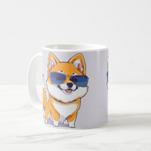 Buntes Cooles Hund mit Sonnenbrille Beach Vibes Ta Kaffeetasse