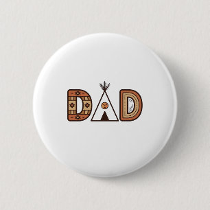 Buntes Dad-Tipi-Buchstaben-Shirt-Design_1 Button