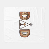 Buntes Dad-Tipi-Buchstaben-Shirt-Design_1 Fleecedecke (Vorderseite (Horizontal))