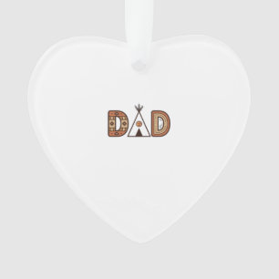Buntes Dad-Tipi-Buchstaben-Shirt-Design_1 Ornament