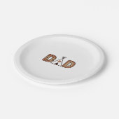 Buntes Dad-Tipi-Buchstaben-Shirt-Design_1 Pappteller (Schrägansicht)