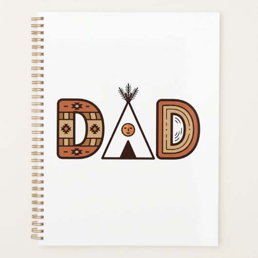 Buntes Dad-Tipi-Buchstaben-Shirt-Design_1 Planer (Vorderseite)
