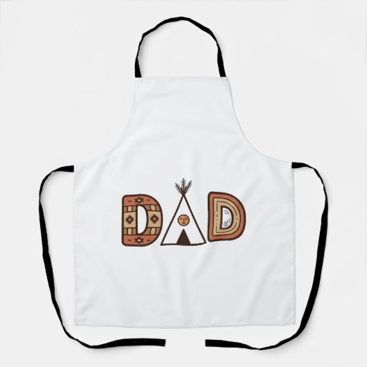 Buntes Dad-Tipi-Buchstaben-Shirt-Design_1 Schürze (Vorderseite)