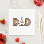 Buntes Dad-Tipi-Buchstaben-Shirt-Design_1 Serviette (Beispiel)