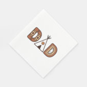 Buntes Dad-Tipi-Buchstaben-Shirt-Design_1 Serviette (Ecke)