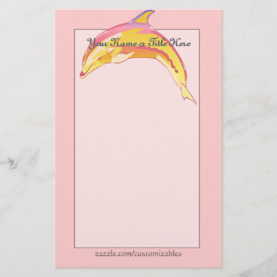 Buntes Delphin-Briefpapier Briefpapier