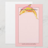 Buntes Delphin-Briefpapier Briefpapier (Vorne/Hinten)