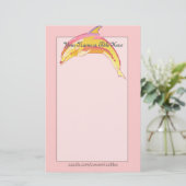 Buntes Delphin-Briefpapier Briefpapier (Stehend Vorderseite)