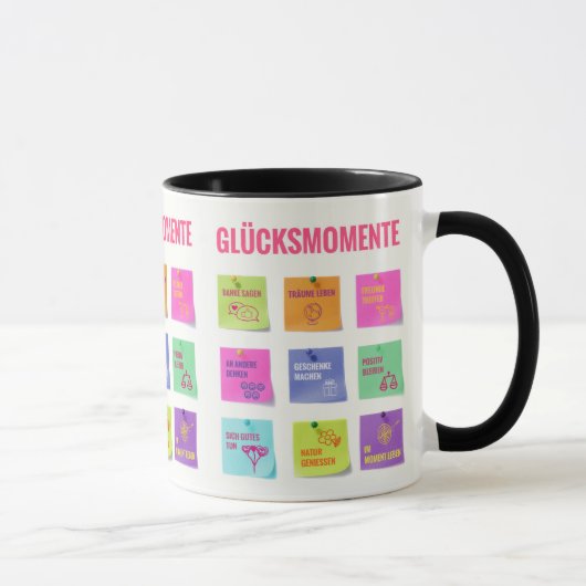 Buntes Design mit Glücksmomenten Tasse (Rechts)