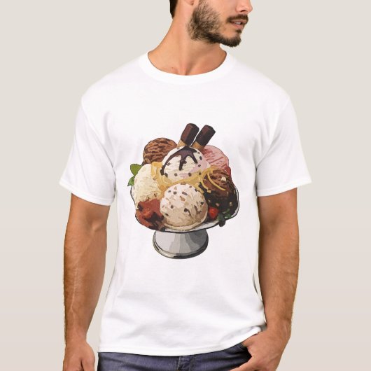 Buntes Dessert Grafik T-Shirt (Vorderseite)