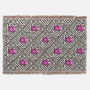 Buntes diagonales Labyrinth-Muster auf Decke