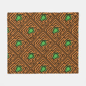 Buntes diagonales Labyrinth-Muster auf Fleecedecke (Vorderseite (Horizontal))