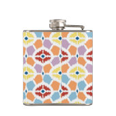 Buntes Diamanten ikat geometrisch Flachmann (Rückseite)