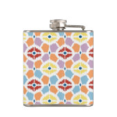 Buntes Diamanten ikat geometrisch Flachmann (Rückseite)