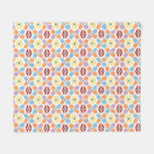 Buntes Diamanten ikat geometrisch Fleecedecke (Vorderseite (Horizontal))