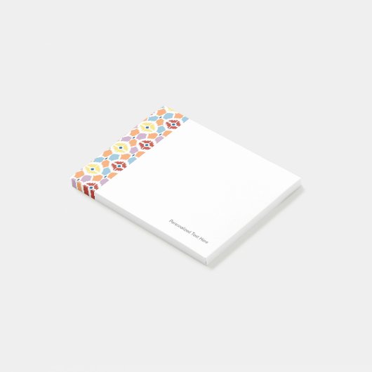 Buntes Diamanten ikat geometrisch Post-it Klebezettel (angewinkelt)