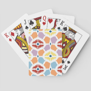 Buntes Diamanten ikat geometrisch Spielkarten