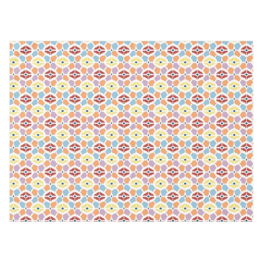 Buntes Diamanten ikat geometrisch Tischdecke (Vorderseite (Horizontal))