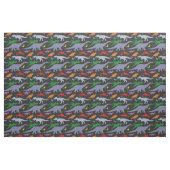 Buntes Dinosaurier-Muster (dunkel) Stoff (Fat Quarter (45,7 x 55,9 cm))
