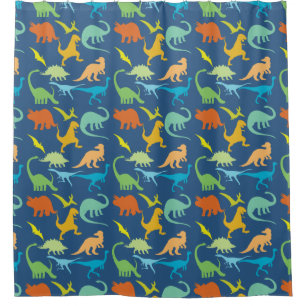 Buntes Dinosaurier-Muster Duschvorhang