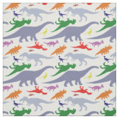 Buntes Dinosaurier-Muster (Licht) Stoff (Muster)
