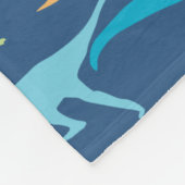 Buntes Dinosaurier-Muster personalisiert Fleecedecke (Ecke)