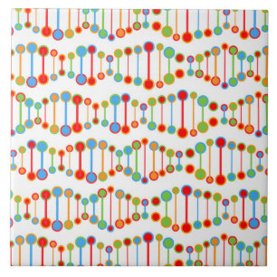 Buntes DNS-Strukturmuster Fliese