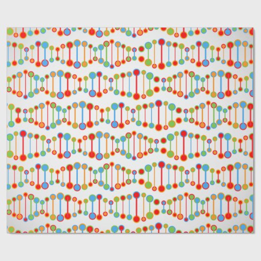 Buntes DNS-Strukturmuster Geschenkpapier (Flach)