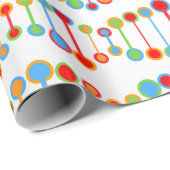 Buntes DNS-Strukturmuster Geschenkpapier (Rolleneckpunkt)