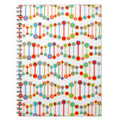 Buntes DNS-Strukturmuster Notizblock (Vorderseite)