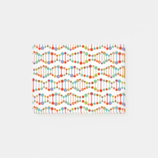 Buntes DNS-Strukturmuster Post-it Klebezettel (Vorderseite)